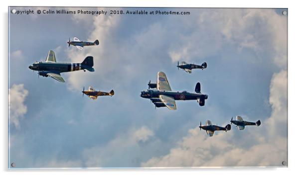 The Battle Of Britain Memorial Flight  RIAT 2018 2 Acrylic by Colin Williams Photography