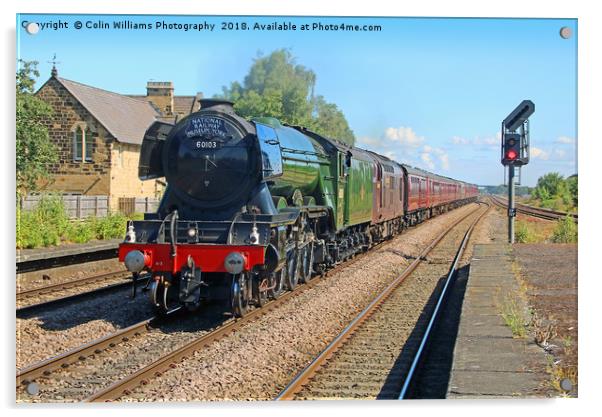 The Flying Scotsman At Church Fenton 2 Acrylic by Colin Williams Photography