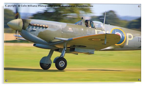 Spitfire Scramble 2 Acrylic by Colin Williams Photography