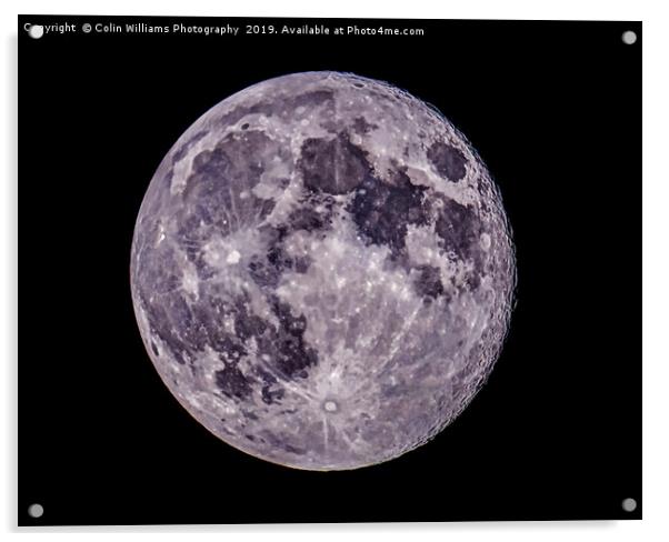 The Full Blue Moon 20.05.2019 Acrylic by Colin Williams Photography