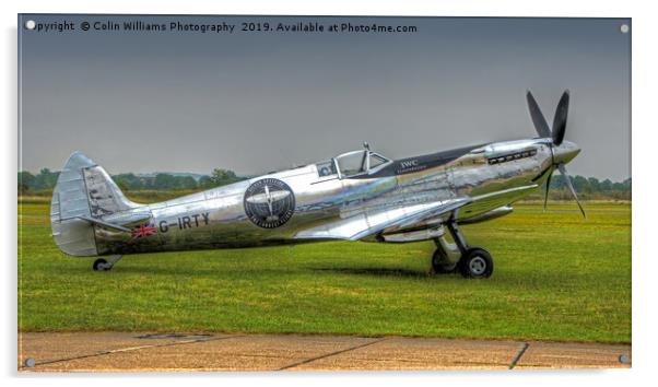 The Silver Spitfire 1 Acrylic by Colin Williams Photography