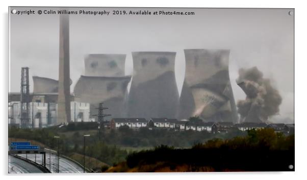 Ferrybridge  Cooling Towers Demolition  Acrylic by Colin Williams Photography
