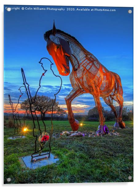 The Featherstone War Horse - 2 Acrylic by Colin Williams Photography