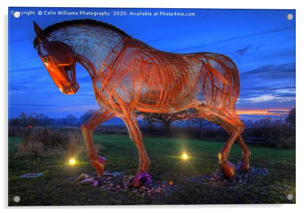 The Featherstone War Horse - 3 Acrylic by Colin Williams Photography