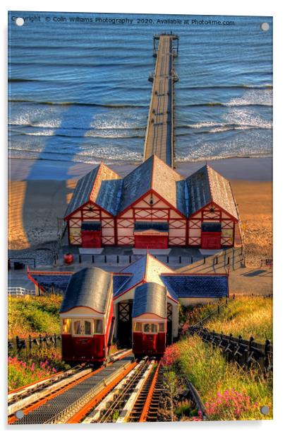 Saltburn Cliff Tramway 3 Acrylic by Colin Williams Photography
