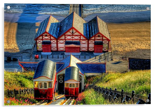 Saltburn Cliff Tramway 4 Acrylic by Colin Williams Photography