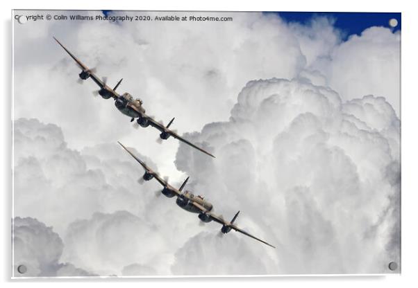  The 2 Lancasters Dunsfold 2 Acrylic by Colin Williams Photography