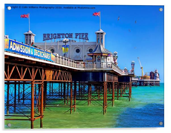 Brighton Pier Acrylic by Colin Williams Photography