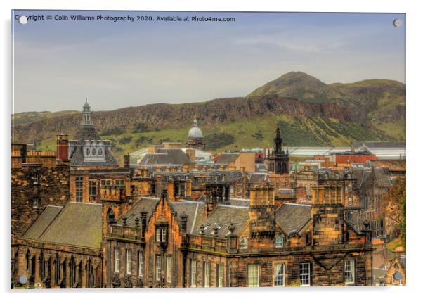 The View From Edinburgh Castle Acrylic by Colin Williams Photography