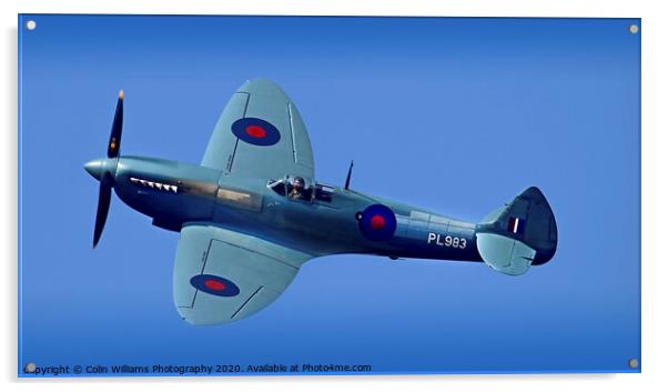 Supermarine Spitfire The NHS Spitfire Acrylic by Colin Williams Photography