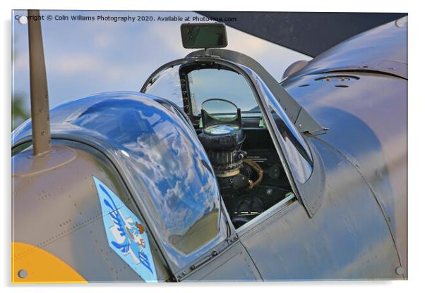 Spitfire Cockpit  Acrylic by Colin Williams Photography