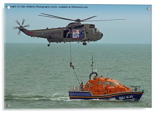 Air Sea Rescue Eastbourne  Acrylic by Colin Williams Photography