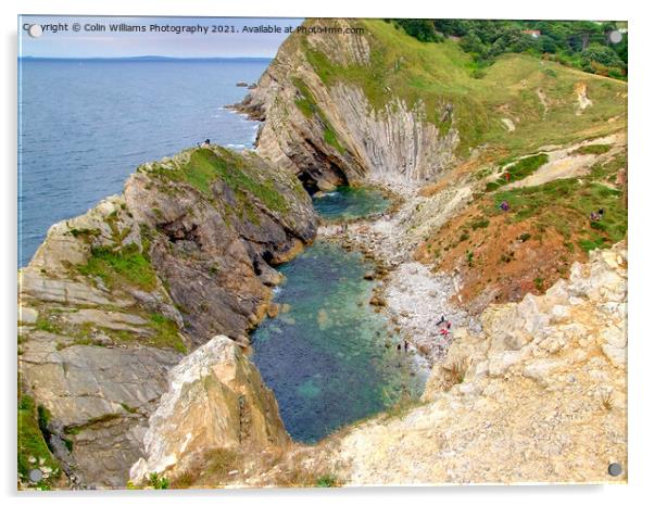 Stair Hole and Lulworth Cove 2 Acrylic by Colin Williams Photography