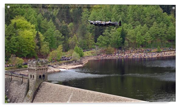 The Dambusters  - Flying over The Derwent Dam Acrylic by Colin Williams Photography