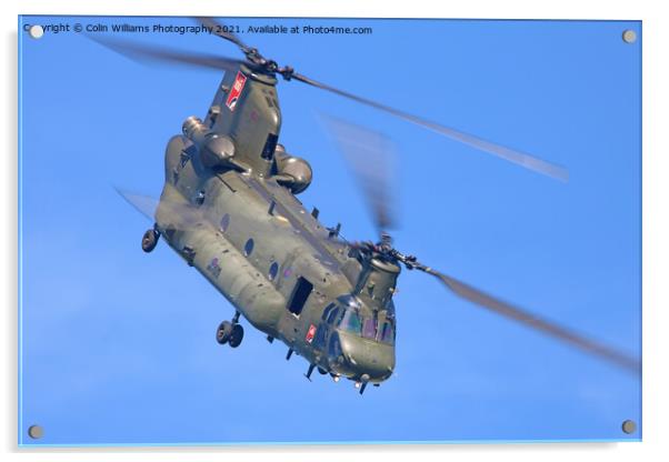 Chinook RAF 100 At Cosford Airshow 2018 Acrylic by Colin Williams Photography