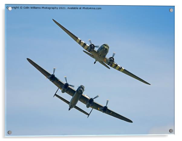 The BBMF Lancaster and DC3 Dakota  2 Acrylic by Colin Williams Photography