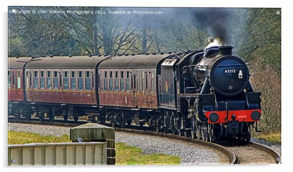 45212 Black 5 Steam Engine Acrylic by Colin Williams Photography