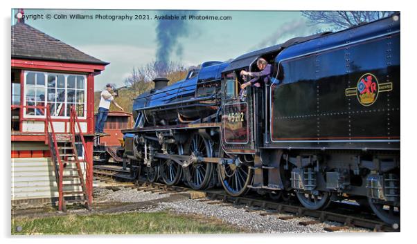 45212 Black 5 Steam Engine 3 Acrylic by Colin Williams Photography