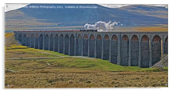 Steam Over The Ribblhead Viaduct - 1 Acrylic by Colin Williams Photography
