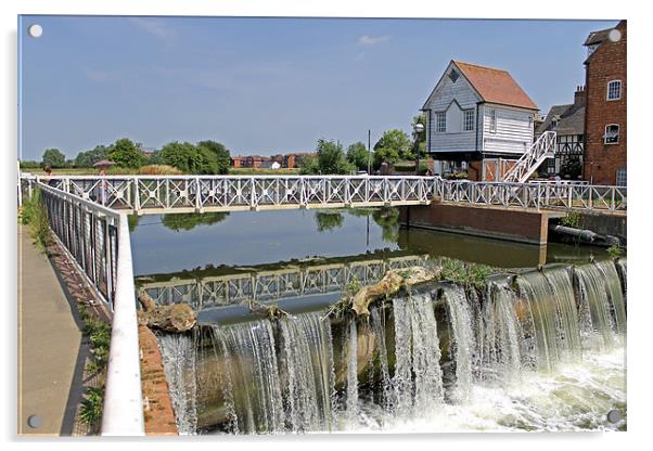 Abbey Mill and Weir Acrylic by Tony Murtagh