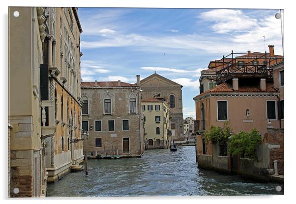 Venetian Canal Acrylic by Tony Murtagh