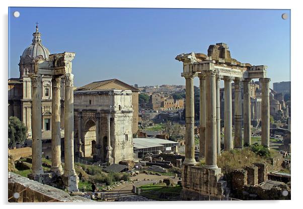 Roman Forum Acrylic by Tony Murtagh