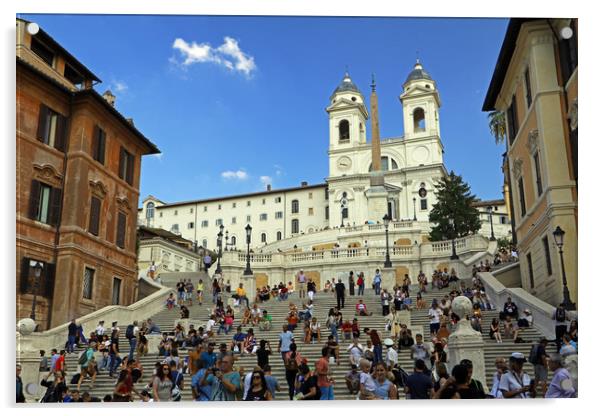 Spanish Steps  Acrylic by Tony Murtagh