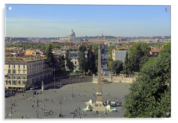 Piazza del Popolo  Acrylic by Tony Murtagh