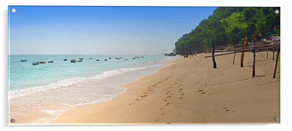 A Beach In Bali Acrylic by Gillian Oprey