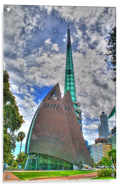 Bell Tower, Perth WA Acrylic by Gillian Oprey
