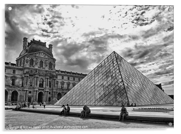 Le Louvre Acrylic by Gillian Oprey