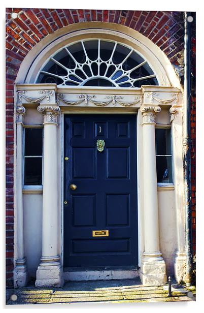 Irish Blue Door Acrylic by Jeff Stein