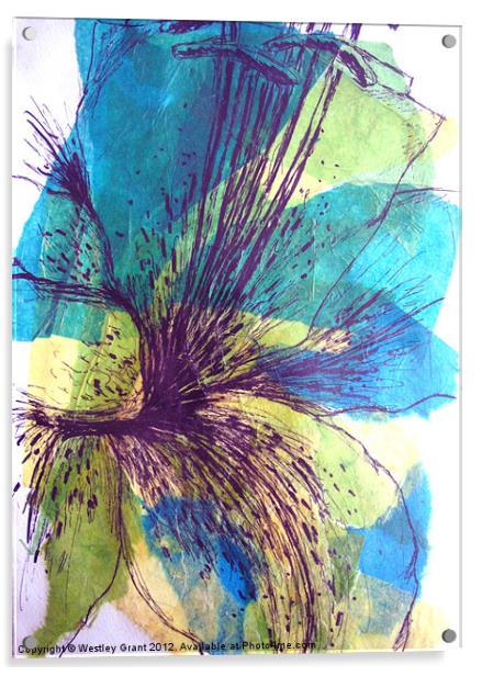 Exotic Flower Acrylic by Westley Grant