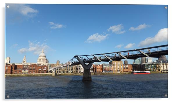 St Pauls Across The River Acrylic by Westley Grant