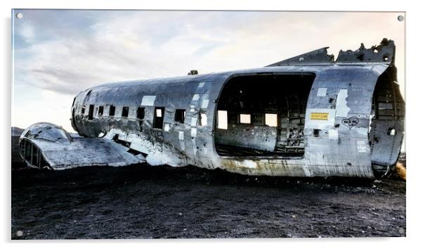 Plane Wreck Acrylic by Westley Grant