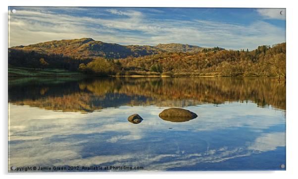 Rydal Water Acrylic by Jamie Green