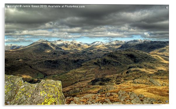 The Scafell Range Acrylic by Jamie Green