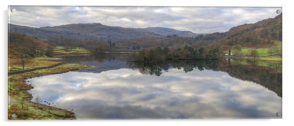 Rydal Water Panorama Acrylic by Jamie Green