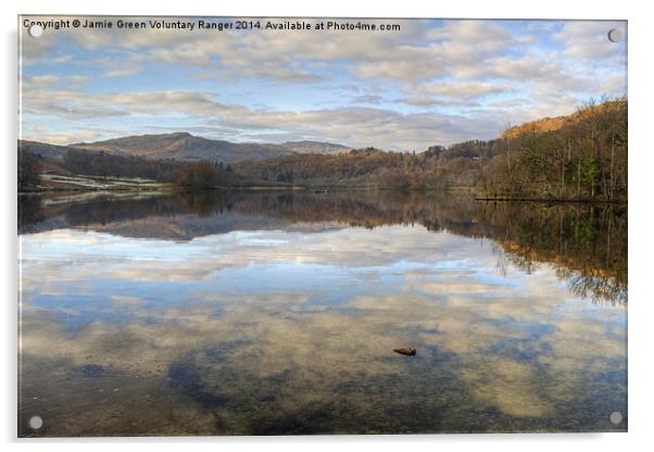  Rydal Water Reflections Acrylic by Jamie Green