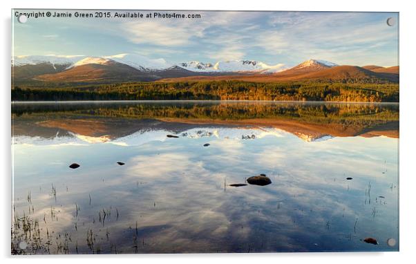  Morning on Loch Morlich  Acrylic by Jamie Green