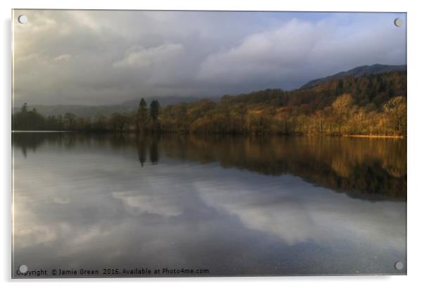 Coniston Water Acrylic by Jamie Green