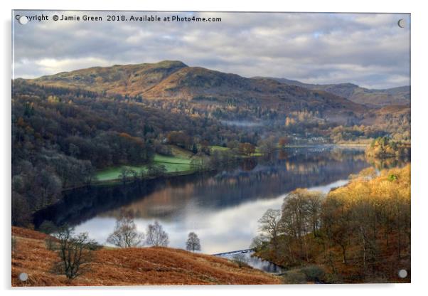 Grasmere in November Acrylic by Jamie Green