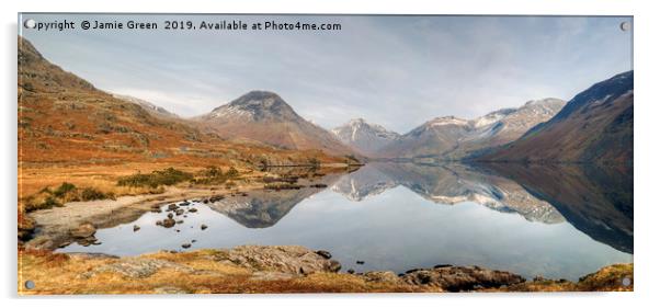 Wastwater in Winter Acrylic by Jamie Green