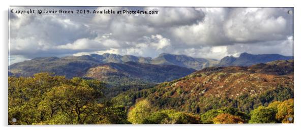 A Lakeland Skyline Acrylic by Jamie Green