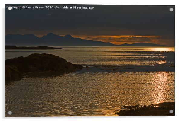A Hebridean Sunset Acrylic by Jamie Green