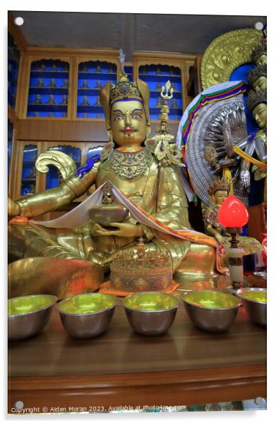  Statue of Avalokitesvara at the  Namgyal Monaster Acrylic by Aidan Moran