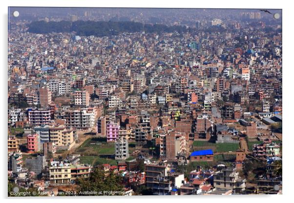  Kathmandu City - Nepal Acrylic by Aidan Moran