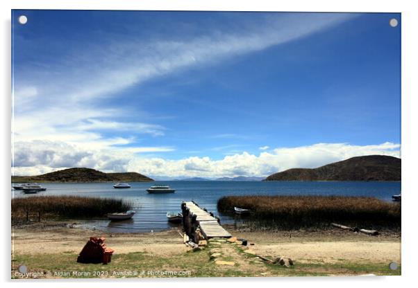 View of Lake Titicaca from the Island of the Sun Acrylic by Aidan Moran