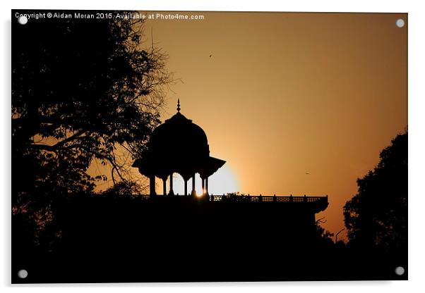  Moti Masjid At Sunset  Acrylic by Aidan Moran