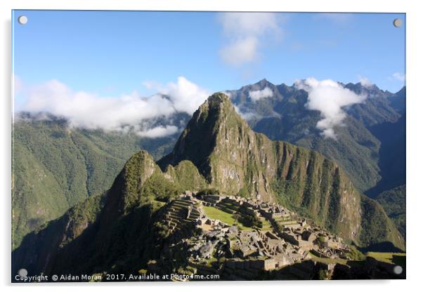 Machu Picchu, The Lost City Of The Inca  Acrylic by Aidan Moran